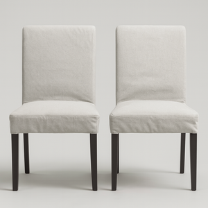 Upholstered Dining Chairs with Dark Wood Legs Set
