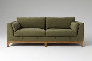 Green Velvet Mokena Fabric Sofa