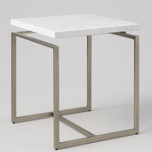 White Marble Side Table