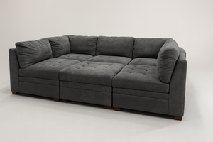 Tisdale 6-Piece Fabric Sectional - Gray