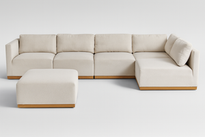 Henredon 6-Piece Fabric Sectional - Cream