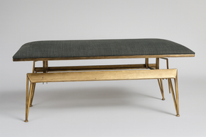 Dark Green Bench w/ Golden Accents