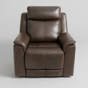Hamlin Leather Power Recliner with Power Headrest & Power Lumbar