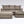 Gray Reversible Chaise Sofa with Storage Ottoman