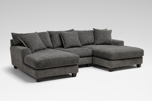 Dark Gray Double Chaise Sectional