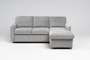 Coddle Cameron Convertible Sofa with Reversible Chaise and Storage, Gray