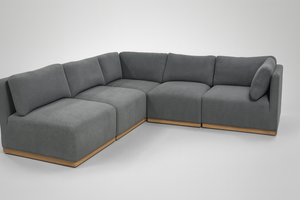 Henredon 6-Piece Fabric Sectional – Gray