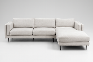 Light Gray Modern Chaise Sectional Sofa