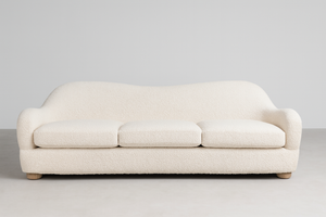 CB2 Bacio Cream Bouclé Sofa