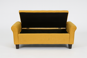 Yellow Storage Ottoman