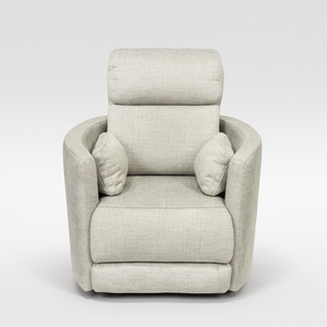 Darcy Fabric Power Swivel Glider Recliner with Power Headrest