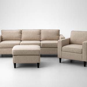 Sofa, Chair and Ottoman Set