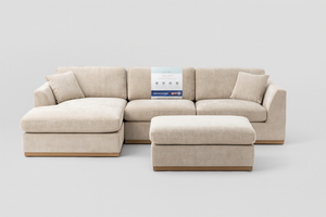 Henredon Caley Reversible Sofa Chaise with Ottoman