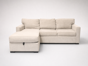 Cream Sleeper Chaise Sofa