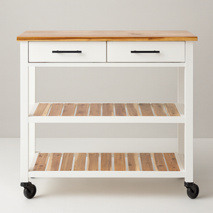 Seville Acacia Kitchen Cart