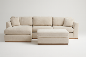 Henredon Caley Reversible Sofa Chaise with Ottoman