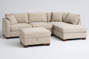 Thomasville Walsen Sectional with Storage Ottoman