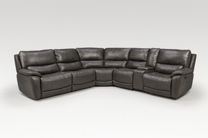 Wylder Leather Power Sectional