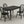 Black Dining Table and 3 Chairs