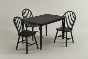 Black Dining Table and 3 Chairs