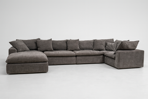 Sereen 6-piece Fabric Modular Sectional Dark Gray