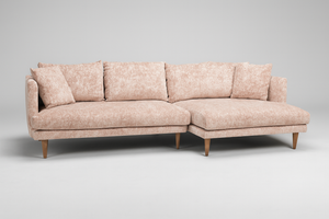 Joybird Lewis Sectional (Pink Velvet)