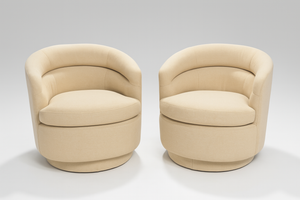 West Elm Viv Fabric Swivel Accent Chairs