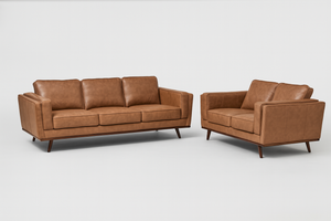 Positano 2-Piece Leather Living Room Set