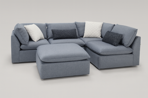 West Sixth Liam Sectional – Blue