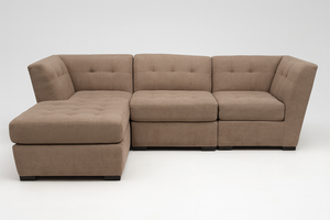 Jonathan Louis Taupe Tufted Sectional