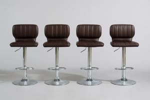 Brown Height Adjustable Barstools