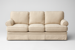 Beige 3 seat sofa
