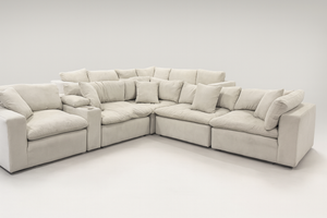 Gray 6Pc Cloud Sectional