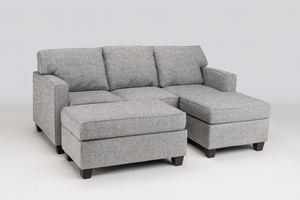 Ashley Gray Reversible Chaise Sectional w/ Ottoman