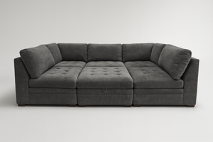 Tisdale 6-Piece Fabric Sectional - Gray