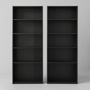 Black Bookshelf Set