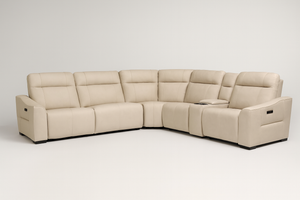 Monica Leather Power Sectional