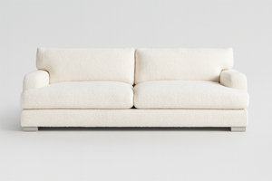 Deep White Boucle Sofa