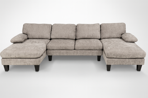 Double Chaise U-Shaped Small Sectional Sofa