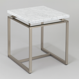 White Marble Side Table