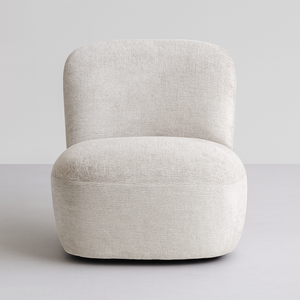 Gray Plush Swivel Accent Chair