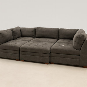 Tisdale 6 Piece Modular Sectional (Grey)